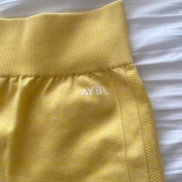 NWT AYBL yellow seamless compression workout high waisted leggings size XS - Picture 8 of 12